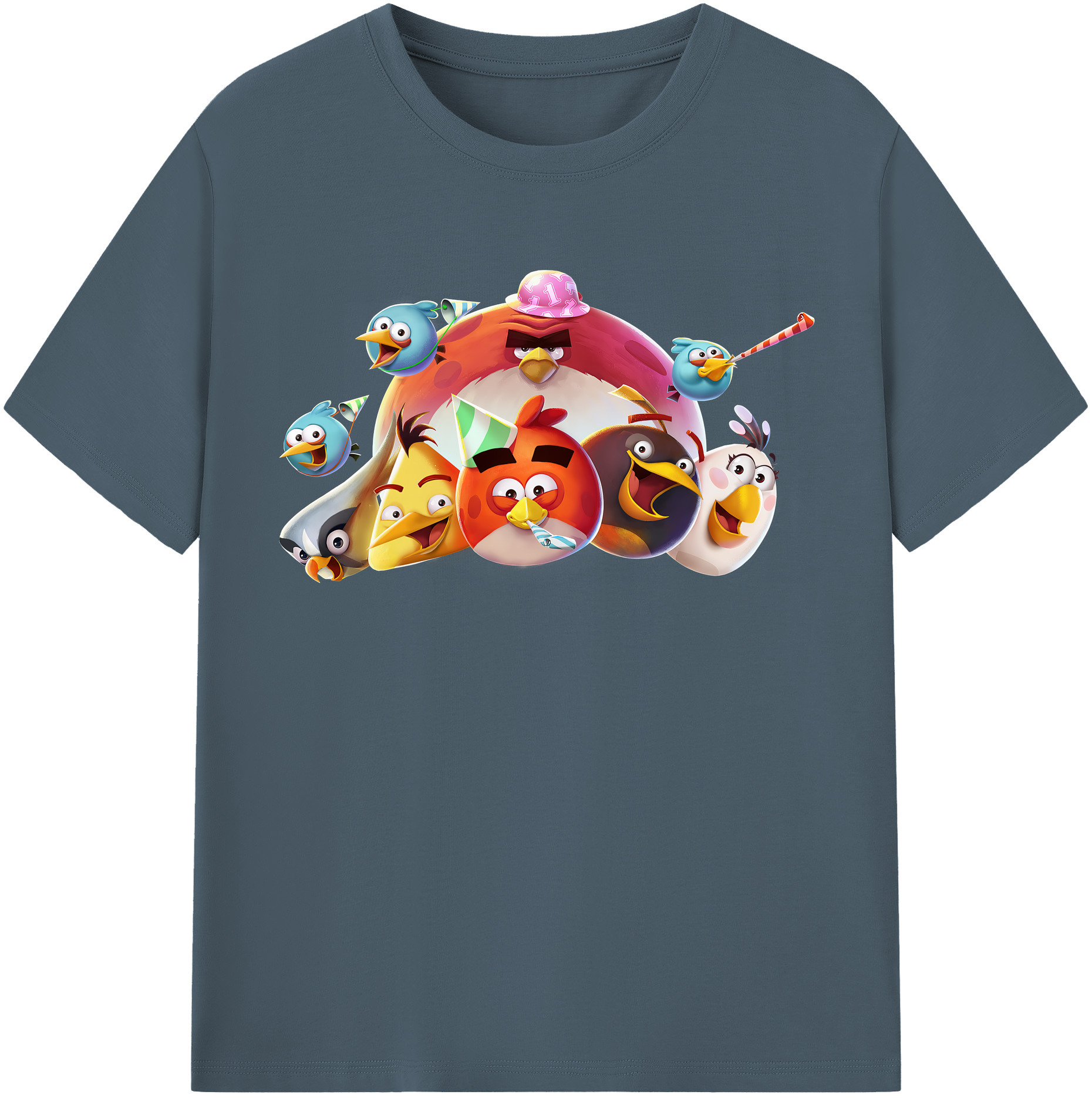 （画像用） Angry Birds アングリーバード 綿100％半袖Tシャツ（フロントプリント）